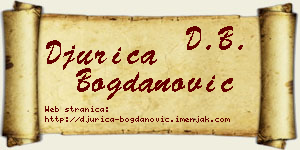 Đurica Bogdanović vizit kartica
